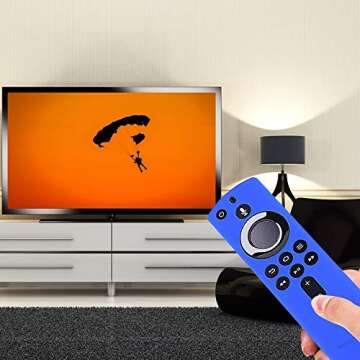 [3 Pack] Silicone Cover Case for TV Firestick/TV (3rd Gen) 4K Compatible with All-New 2nd Gen Remote Control (Red Blue and Purple)