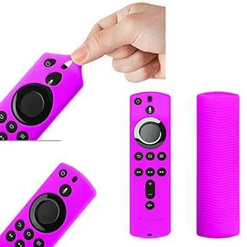 [3 Pack] Silicone Cover Case for TV Firestick/TV (3rd Gen) 4K Compatible with All-New 2nd Gen Remote Control (Red Blue and Purple)