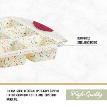 Trudeau Brownie Pan - Non-Stick Silicone Bakeware