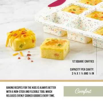 Trudeau Brownie Pan - Non-Stick Silicone Bakeware