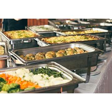 Tiger Chef 8 Quart Stainless Steel Chafer Set for Catering