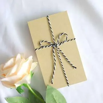 656 Feet Black and White Twine,200m Cotton Bakers Twine,Christmas Gift Wrapping Twine,Cotton Cord Kitchen Twine