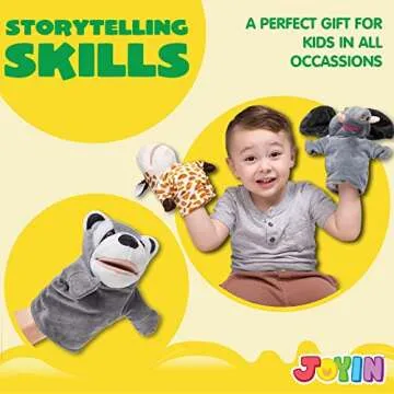 JOYIN 6Pcs Animal Hand Puppet Set for Kids' Fun