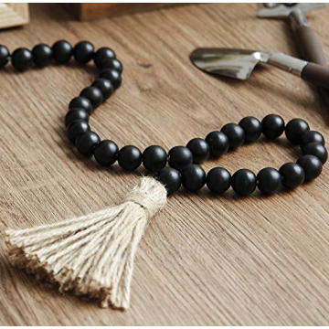 Stunning 58in Wood Bead Garland for Elegant Decor