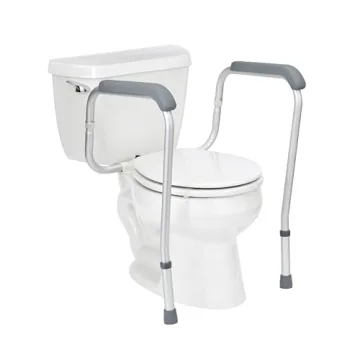 Medline Toilet Safety Rail: Adjustable & Sturdy Bathroom Assist for Seniors