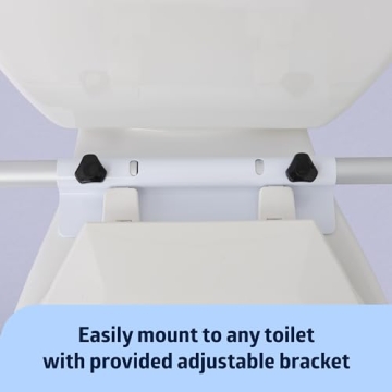 Medline Toilet Safety Rail for Seniors Height Adjustable