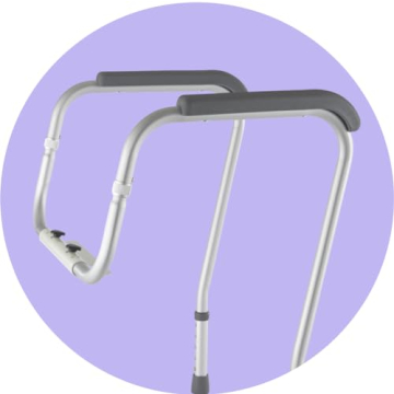 Medline Toilet Safety Rail for Seniors Height Adjustable
