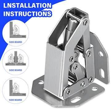 6 Pack Concealed Hinges with 48pcs Screws, 90 Degree Hidden Hinges for Drawer Furniture and Kitchen Cabinet