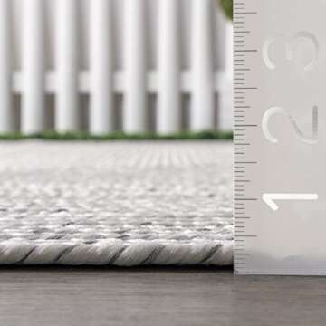 nuLOOM Braided Indoor/Outdoor Area Rug, 5' x 8', Wynn Ivory