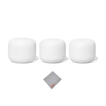 Nest WiFi Router and 2 Points - WiFi Extender with Smart Speaker - Works with Google WiFi (3 Pack) W...