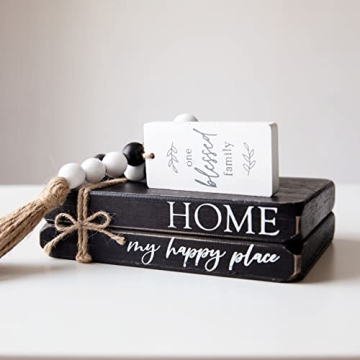 GENMOUS Decorative Books Set for Chic Home Decor