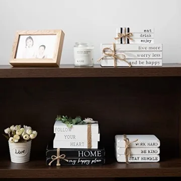 GENMOUS Decorative Books Set for Chic Home Decor