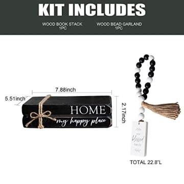 GENMOUS Decorative Books Set for Chic Home Decor