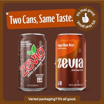 Zevia Zero Sugar Ginger Root Beer - Caffeine Free 8 Pack