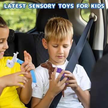 6Pcs Animal Pop Tubes Fidget Toys,Easter Basket Stuffers,Party Favors Classroom Prizes Birthday Gifts, Sensory Toys for Kids 3-8, Piñata Stuffers, Autism Toys