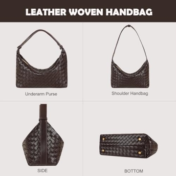 YLYYHH Vegan Leather Woven Tote Bag, Stylish & Durable