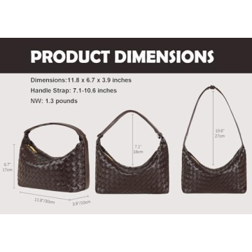 YLYYHH Vegan Leather Woven Tote Bag, Stylish & Durable