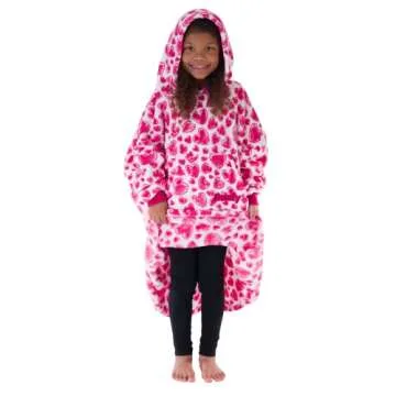 THE COMFY Dream Jr | Lightweight Microfiber Fleece Wearable Blanket for Kids, with Hood and Oversized Pocket from Shark Tank, Warm and Cozy Gifts for Children