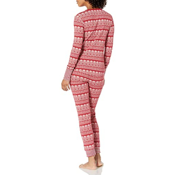 Mae Vintage Thermal Henley Pajama Set for Women - Cozy & Stylish