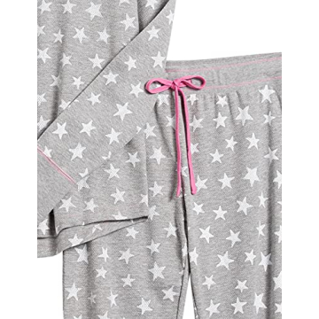 Mae Vintage Thermal Henley Pajama Set for Women - Cozy & Stylish
