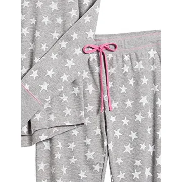 Mae Vintage Thermal Henley Pajama Set for Women - Cozy & Stylish