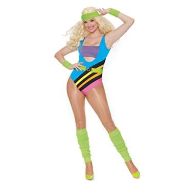 Dreamgirl Women's Let's Get Physical 80s Costume Costume Set