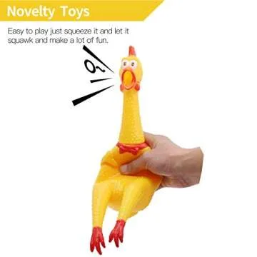 Novelty Place Squawking Chicken - 16" Prank Toy for All Ages