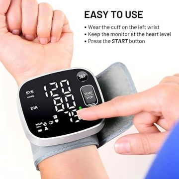 Oklar Rechargeable Wrist Blood Pressure Monitor with Voice