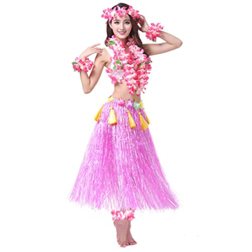 Mistari Hula Grass Skirts for Adults | Vibrant Hawaiian Luau Set