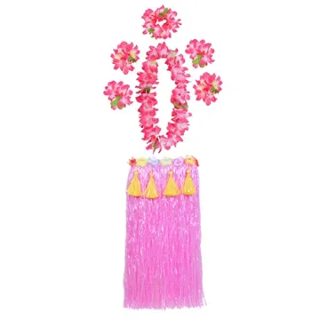 Vibrant Mistari Hula Grass Skirt for Luau Parties