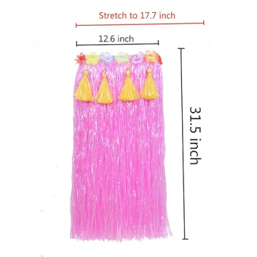 Vibrant Mistari Hula Grass Skirt for Luau Parties