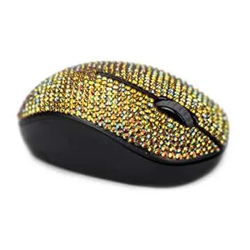 SA@ Luxury 2.4G Wireless Bling Crystal Mouse for All Systems