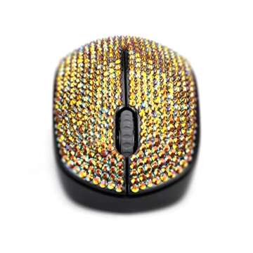 SA@ Luxury 2.4G Wireless Bling Crystal Mouse for All Systems
