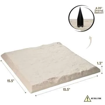 Gardien 15.5” Decorative Stepping Stones for Outdoor Spaces