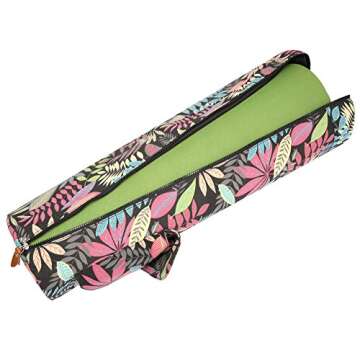 ELENTURE Yoga Mat Bag for Women - Full-Zip Yoga Mat Carrier with Pockets & Adjustable Strap - Fits 1/4" to 1/3" Thick Exercise Mats - Ideal for Class, Gym, & Park Workouts