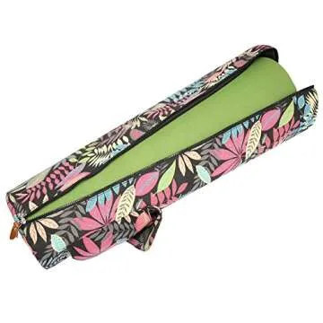 ELENTURE Yoga Mat Bag for Women - Full-Zip Yoga Mat Carrier with Pockets & Adjustable Strap - Fits 1/4" to 1/3" Thick Exercise Mats - Ideal for Class, Gym, & Park Workouts