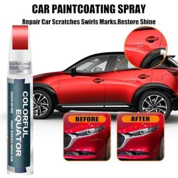 46V Soul Red Crystal Metallic Tricoat Touch Up Paint for Mazda, Car Paint Pen Scratch Repair
