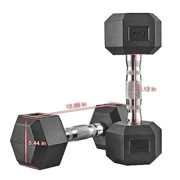 RELIFE REBUILD YOUR LIFE Hex Dumbbell Heavy Weights Barbell Metal Handles for Strength Training Home Gym Exercise Equipment 20pounds Pair, Shipping from US