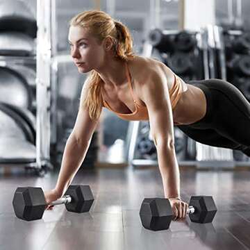 RELIFE REBUILD YOUR LIFE Hex Dumbbell Heavy Weights Barbell Metal Handles for Strength Training Home Gym Exercise Equipment 20pounds Pair, Shipping from US