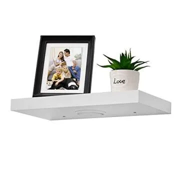 WELLAND White Floating Shelf with Motion Sensor Light
