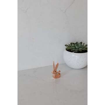 Charming Umbra Anigram Bunny Ring Holder in Copper