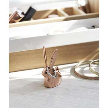 Charming Umbra Anigram Bunny Ring Holder in Copper