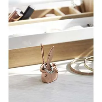 Charming Umbra Anigram Bunny Ring Holder in Copper