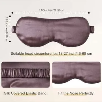 ZIMASILK 22 Momme Silk Sleep Mask Adjustable for Comfort