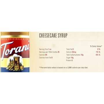 Torani Cheesecake Syrup, 750 ml