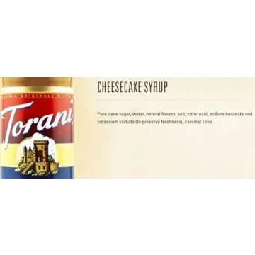 Torani Cheesecake Syrup, 750 ml