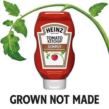 Heinz Simply Tomato Ketchup with No Artificial Sweeteners (20 oz Bottle, Pack of 12)