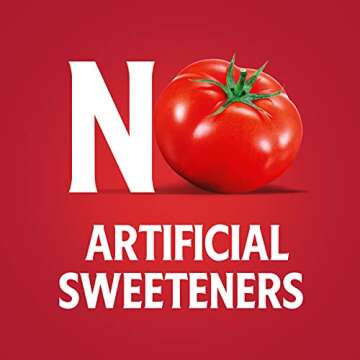 Heinz Simply Tomato Ketchup with No Artificial Sweeteners (20 oz Bottle, Pack of 12)