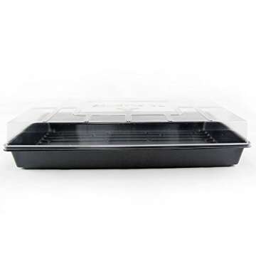 Plant Tray Clear Plastic Humidity Domes: Pack of 10 - Fits 10 Inch x 20 Inch Garden Germination Tray...
