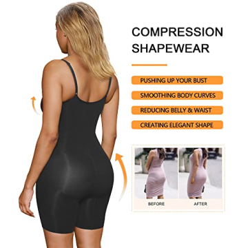 SHAPERX Bodysuit for Women - Tummy Control & Comfort